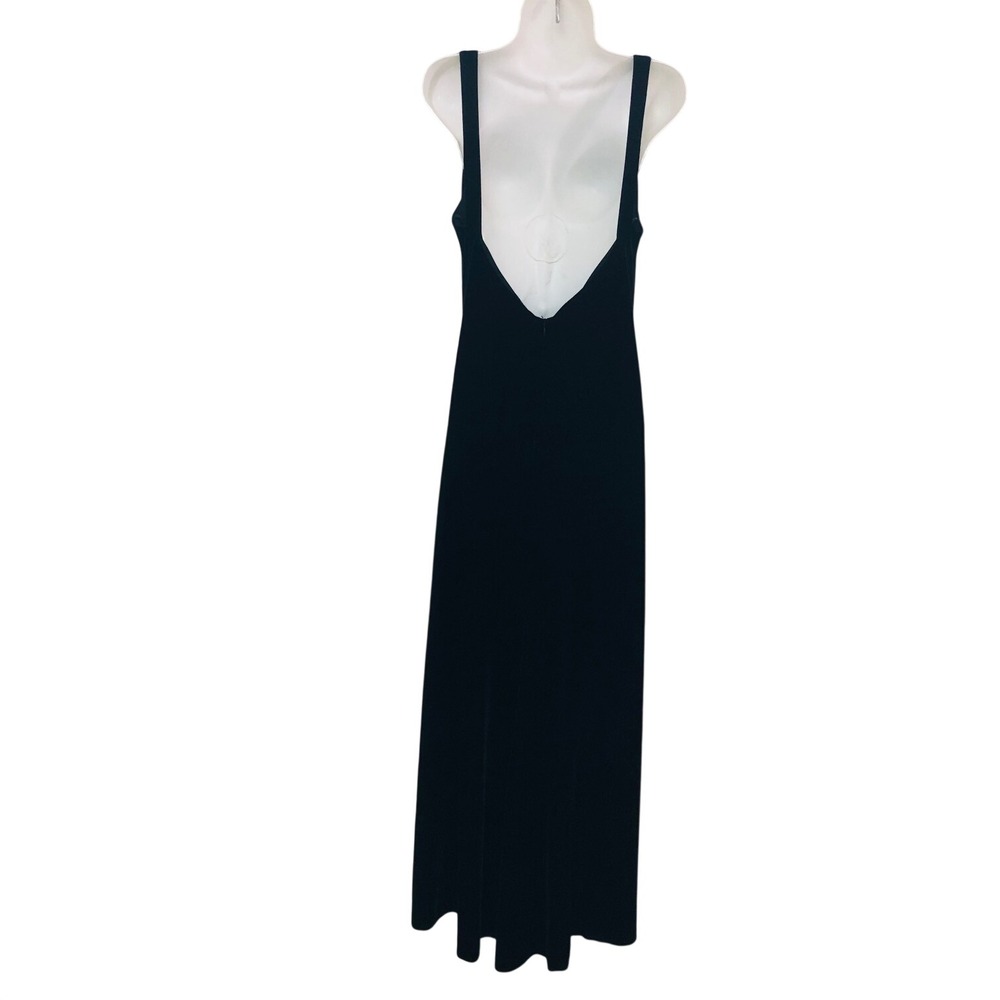 Vintage Rhapsody Velvet Maxi Dress V-Back Y2K HOCO Prom Whimsigoth Size 12 USA